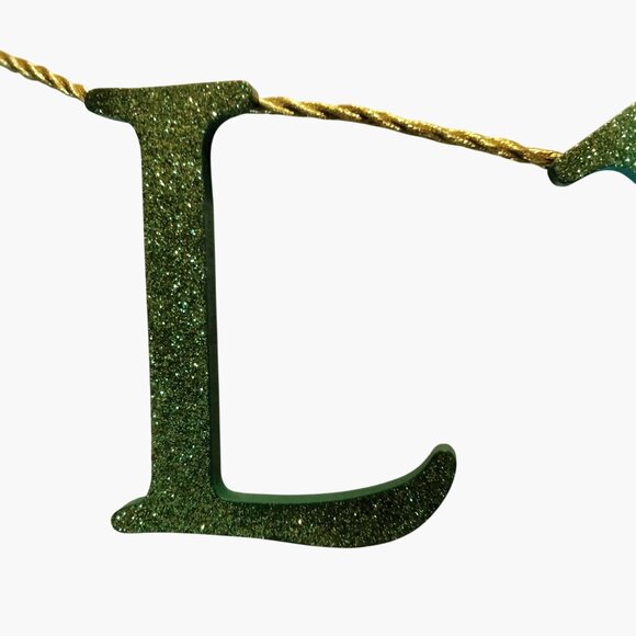 Lucky St Patricks Day Garland 38 In Green Glitter Shamrocks Luck of Irish - Picture 11 of 12